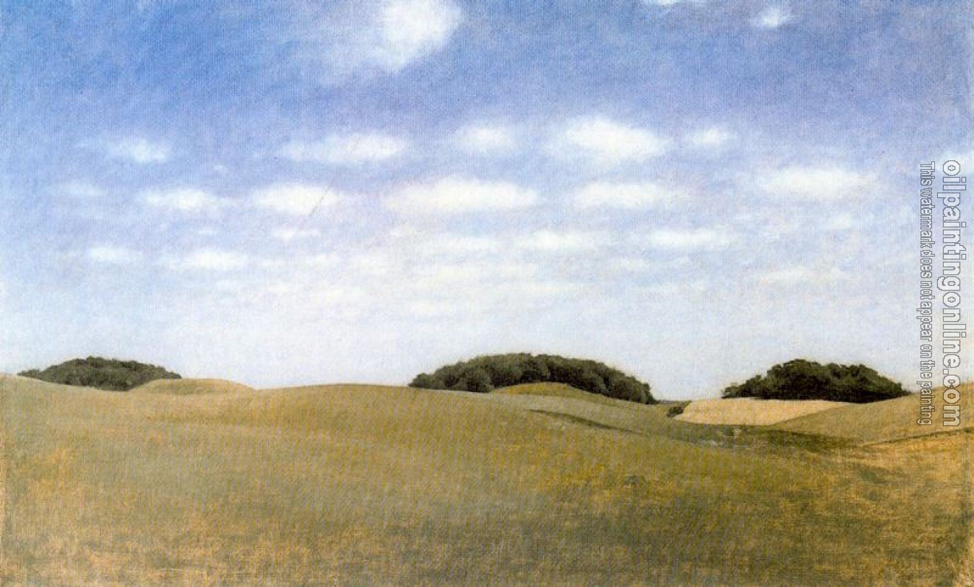 Vilhelm Hammershoi - Landscape from lejre